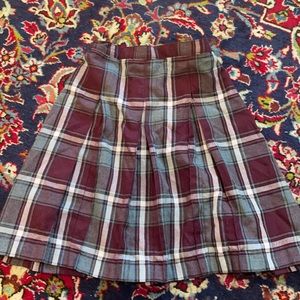 Lands' End plaid skirt